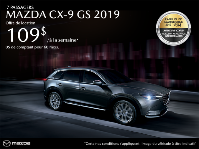Procurez-vous le Mazda CX-9 2019!