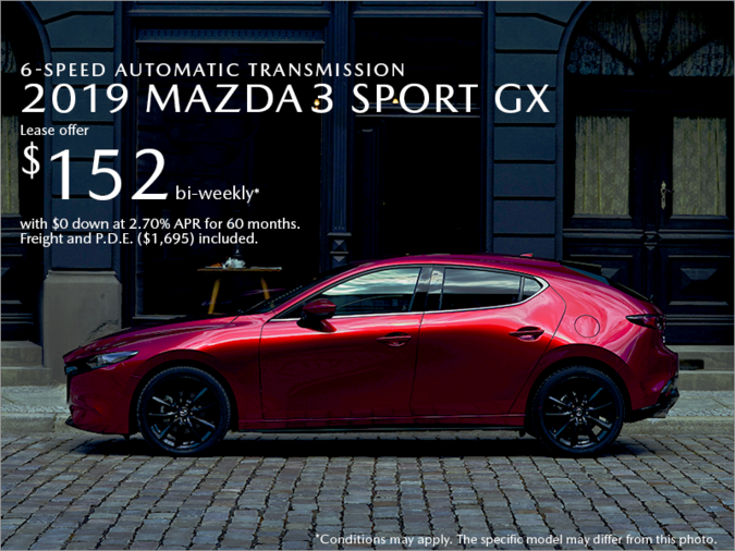 Get the 2019 Mazda3 Sport Today!