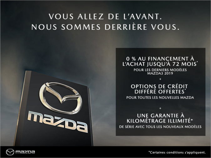 Vous allez de l'avant. Nous sommes derrière vous.