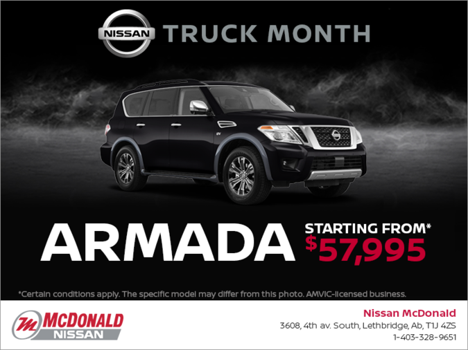 Get a brand new Nissan Armada Today!