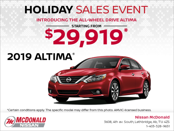 Get a brand new Nissan Altima Today!