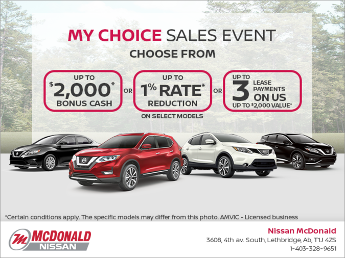 Nissan's My Choice Sales Event!
