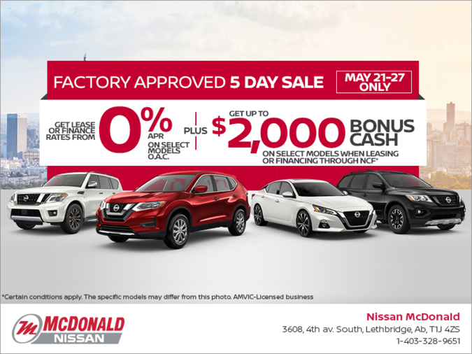Factory Approved 5-Day Sale!