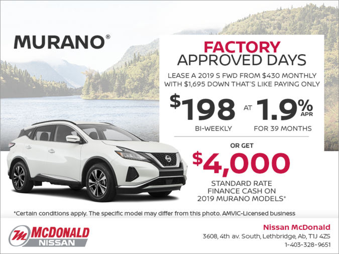 Get the 2019 Murano Today!
