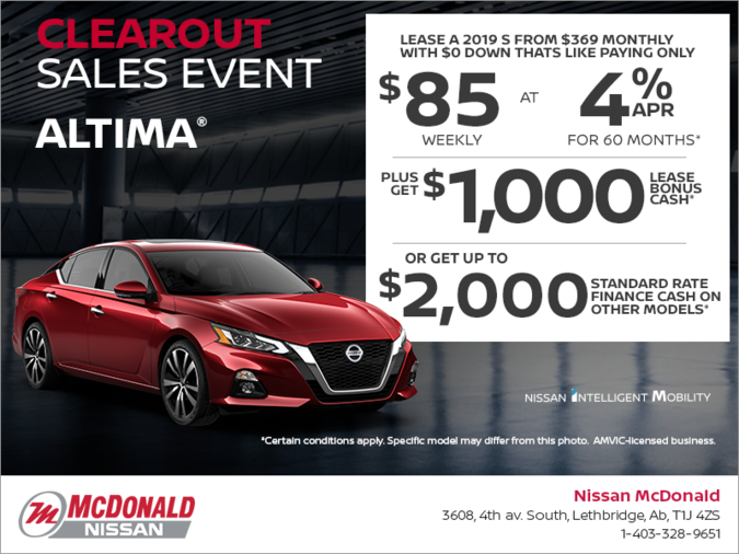 Get the 2019 Nissan Altima Today!