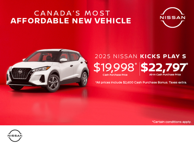 Get the 2025 Nissan Kicks Play S Today!