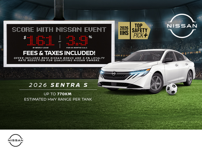 Get the 2026 Nissan Sentra S Today!