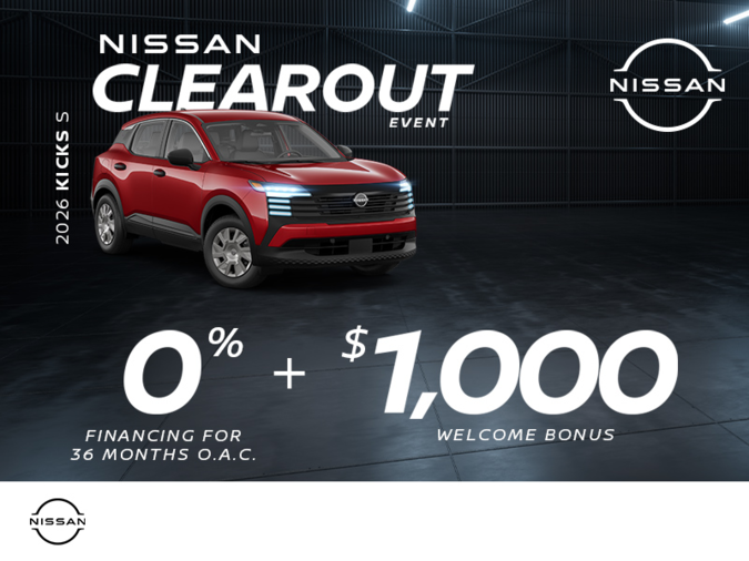 Get the 2026 Nissan Kicks S Today!