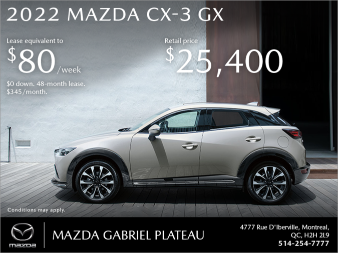 Mazda Gabriel Plateau - Get the 2022 Mazda CX-3!