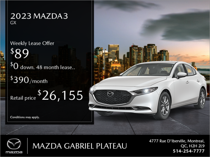Mazda Gabriel Plateau - Get the 2023 Mazda3!