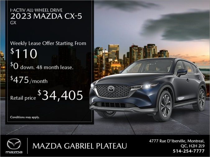 Mazda Gabriel Plateau - Get the 2023 Mazda CX-5!