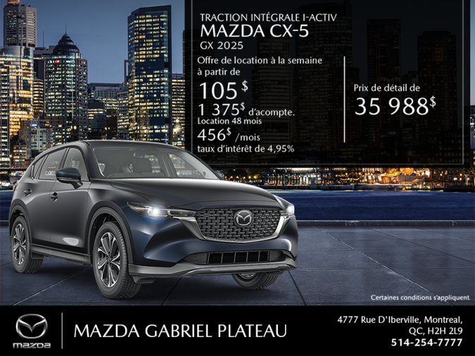 Mazda Gabriel Plateau - Procurez-vous le Mazda Cx-5 2025