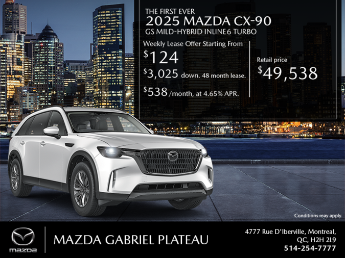 Mazda Gabriel Plateau - Get the 2025 Mazda CX-90 MHEV