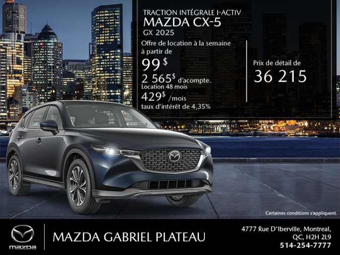 Mazda Gabriel Plateau - Procurez-vous le Mazda Cx-5 2025