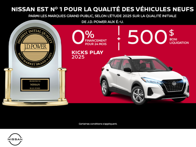 Obtenez le Kicks Play 2025 !