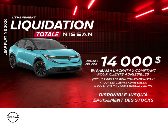 Obtenez la Leaf Platine 2026!