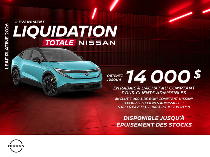 Obtenez la Leaf Platine 2026!