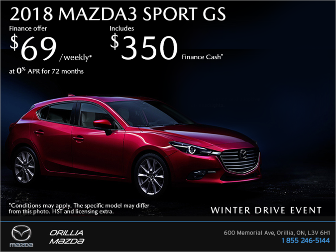 Orillia Mazda - Get the 2018 Mazda3 Sport Today!