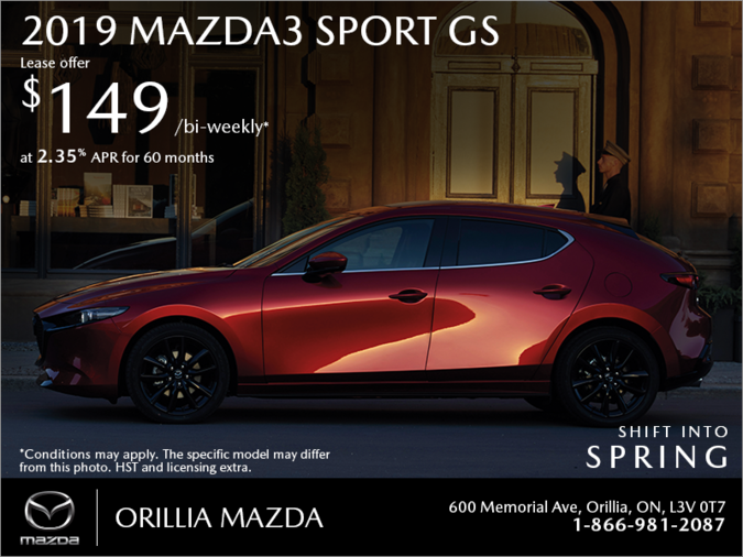 Orillia Mazda - Get the 2019 Mazda3 Sport Today!