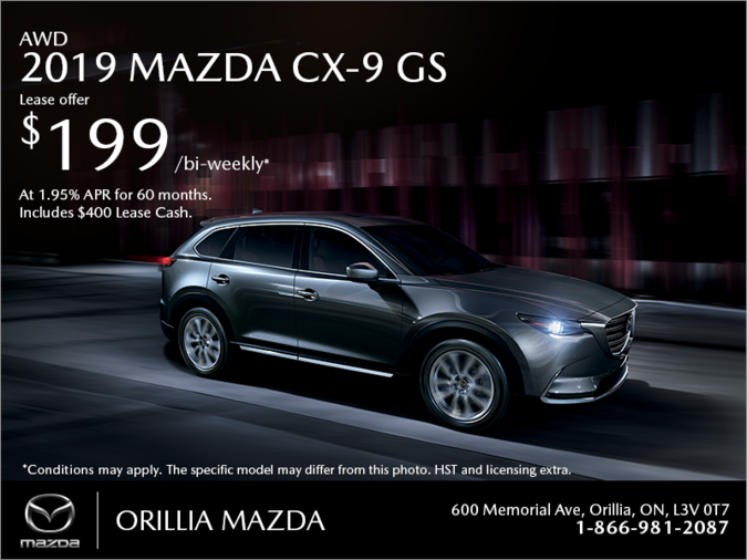 Orillia Mazda - Get the 2019 Mazda CX-9 Today!