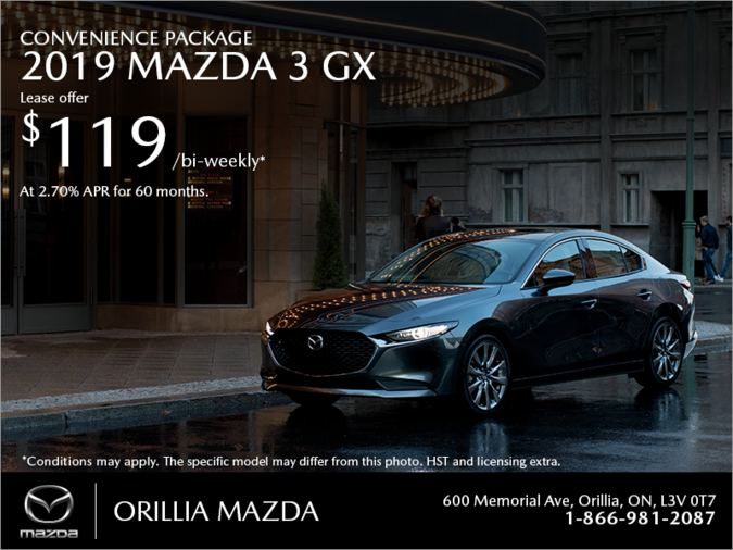 Orillia Mazda - Get the 2019 Mazda3 Today!