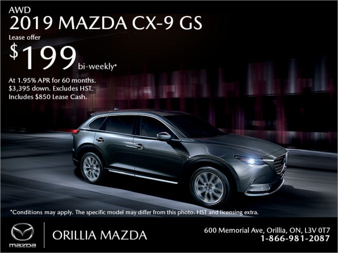 Orillia Mazda - Get the 2019 Mazda CX-9 Today!