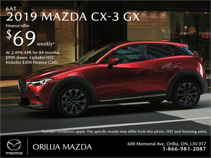 Orillia Mazda - Get the 2019 Mazda CX-3 Today!