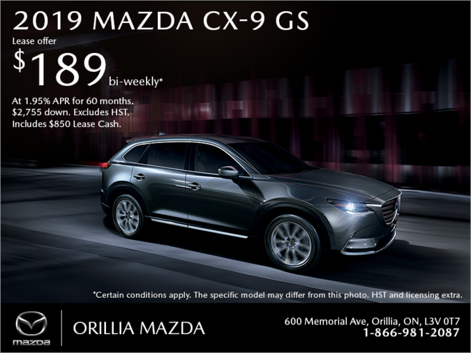 Orillia Mazda - Get the 2019 Mazda CX-9 Today!