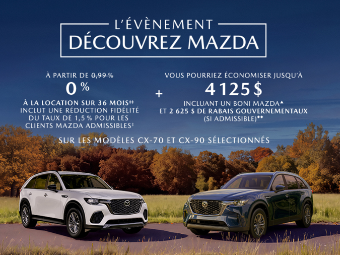 L'événement découvrez Mazda