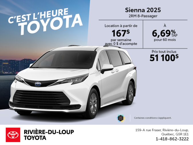 Toyota Sienna Hybrid 2025