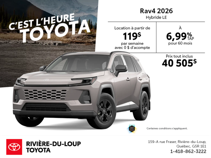 Toyota RAV4 Hybride 2026