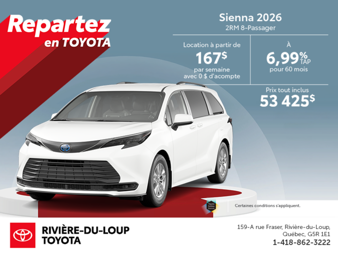 Toyota Sienna Hybrid 2026