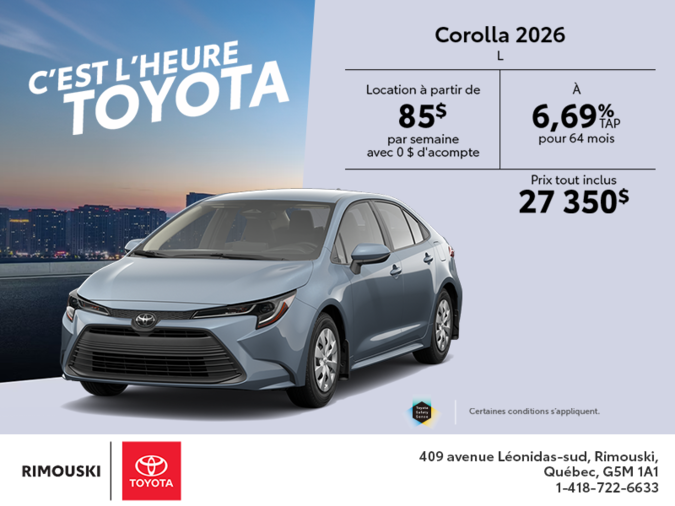 Toyota Corolla 2026