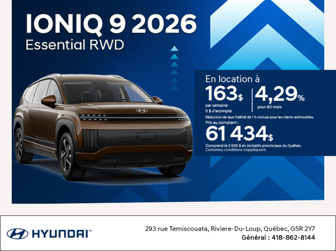 Procurez-vous le Hyundai Ioniq 9 2026