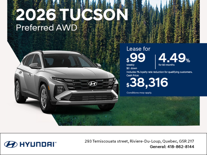 Get the 2026 Hyundai Tucson