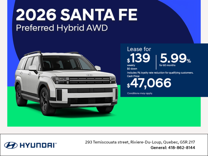 Get the 2026 Hyundai Santa Fe Hybrid