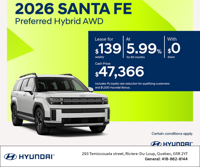 2026 Hyundai Santa Fe Hybrid
