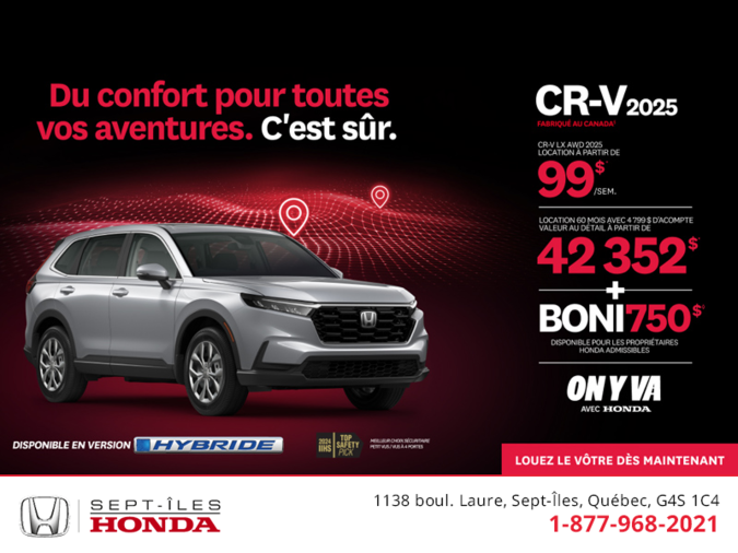 Obtenez le Honda CR-V 2025!