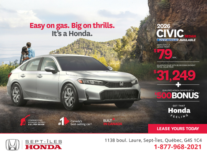 Get the 2026 Honda Civic Sedan!