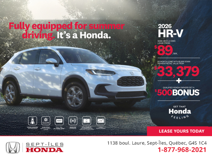 Get the 2026 Honda HR-V!