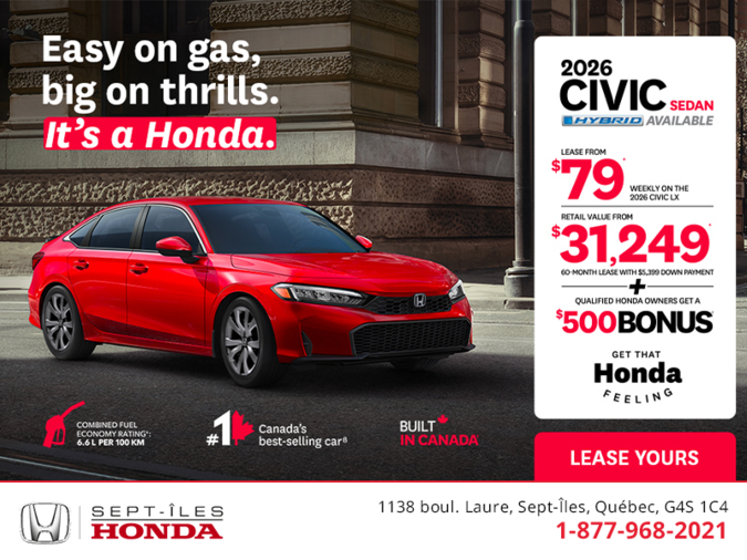 Get the 2026 Honda Civic Sedan!