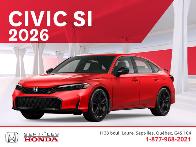 Obtenez le Honda Civic Si 2026 !