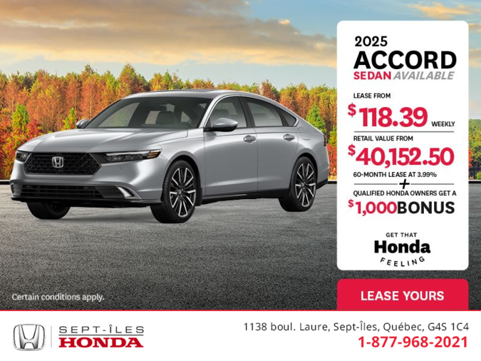 Get the 2025 Honda Accord!