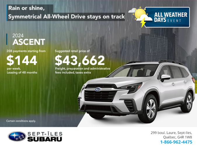 Get the 2024 Ascent today!