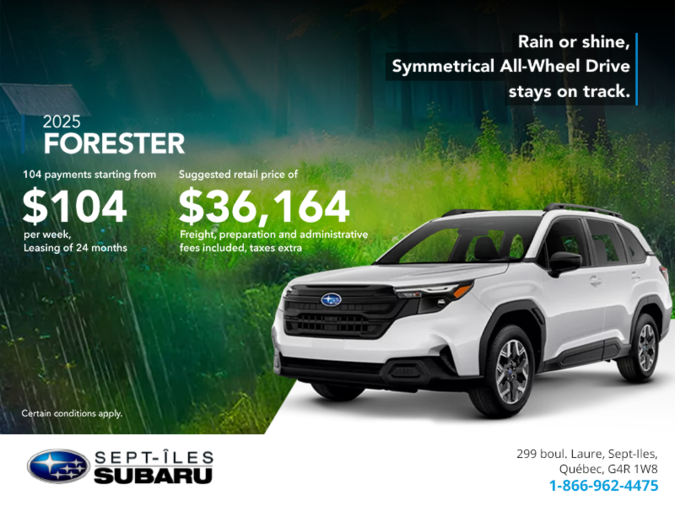 Get the 2025 Forester!