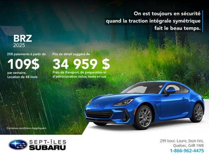 Procurez-vous la BRZ 2025!