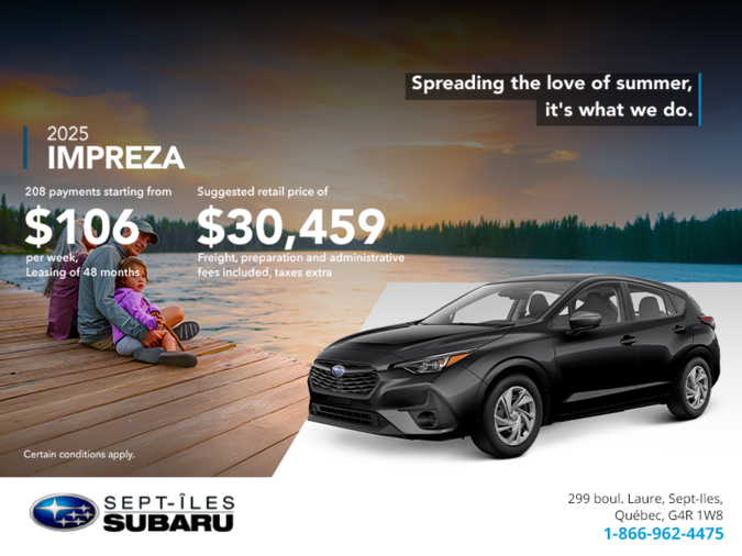 Get the 2025 Impreza!
