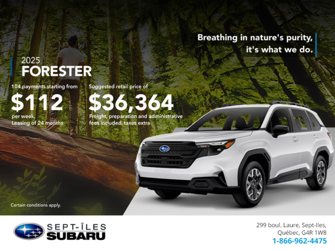 Get the 2025 Forester!
