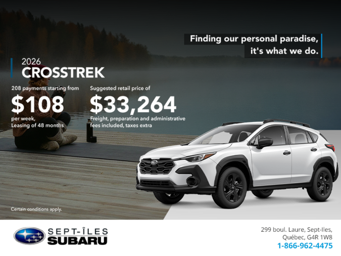 Get the 2026 Crosstrek today!