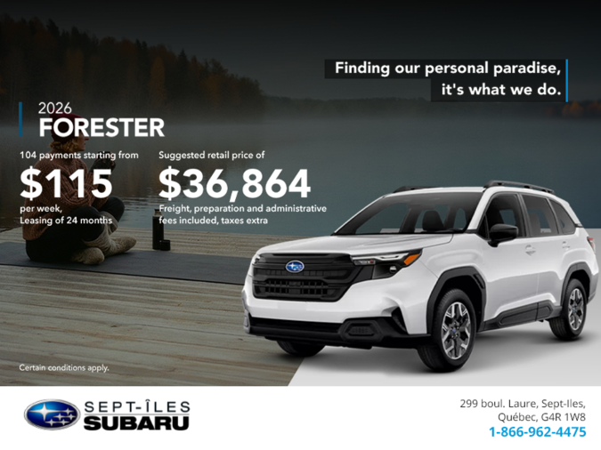 Get the 2026 Forester!